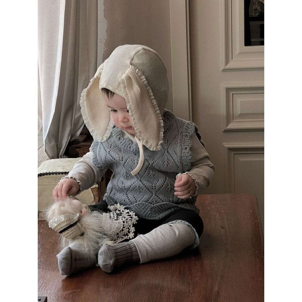 菱格鏤空勾花毛衣背心S508320-細節圖4