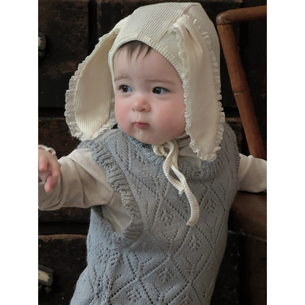 菱格鏤空勾花毛衣背心S508320-細節圖5