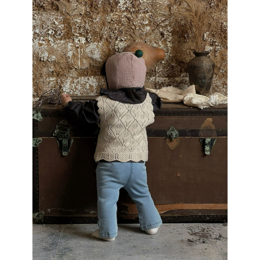 菱格鏤空勾花毛衣背心S508320-細節圖8