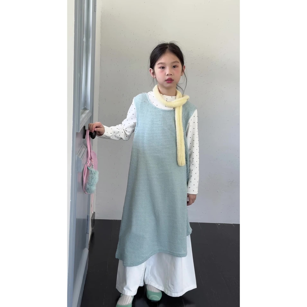 不規則毛線罩衫裙S508325-細節圖2