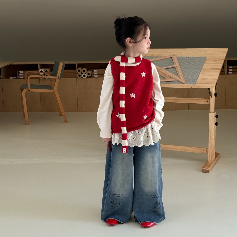 花朵毛線背心S508330-細節圖2