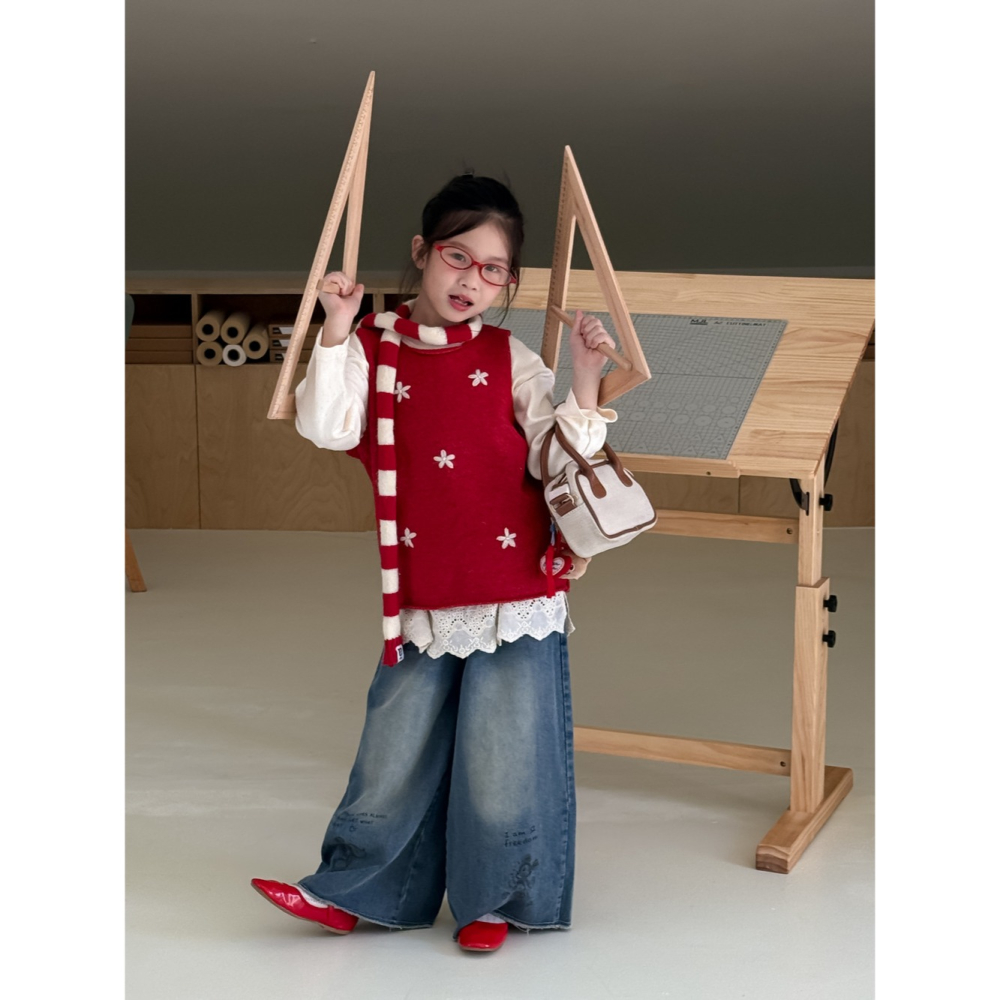 花朵毛線背心S508330-細節圖4