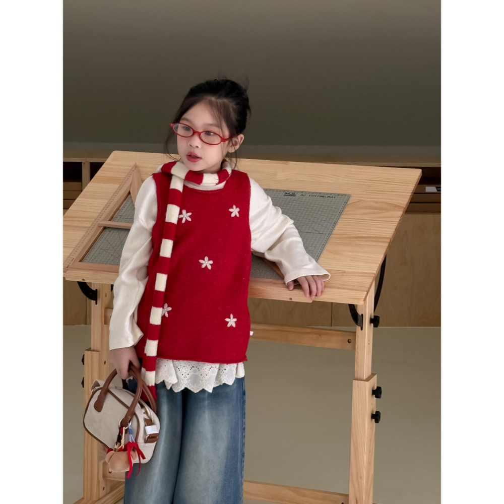 花朵毛線背心S508330-細節圖8