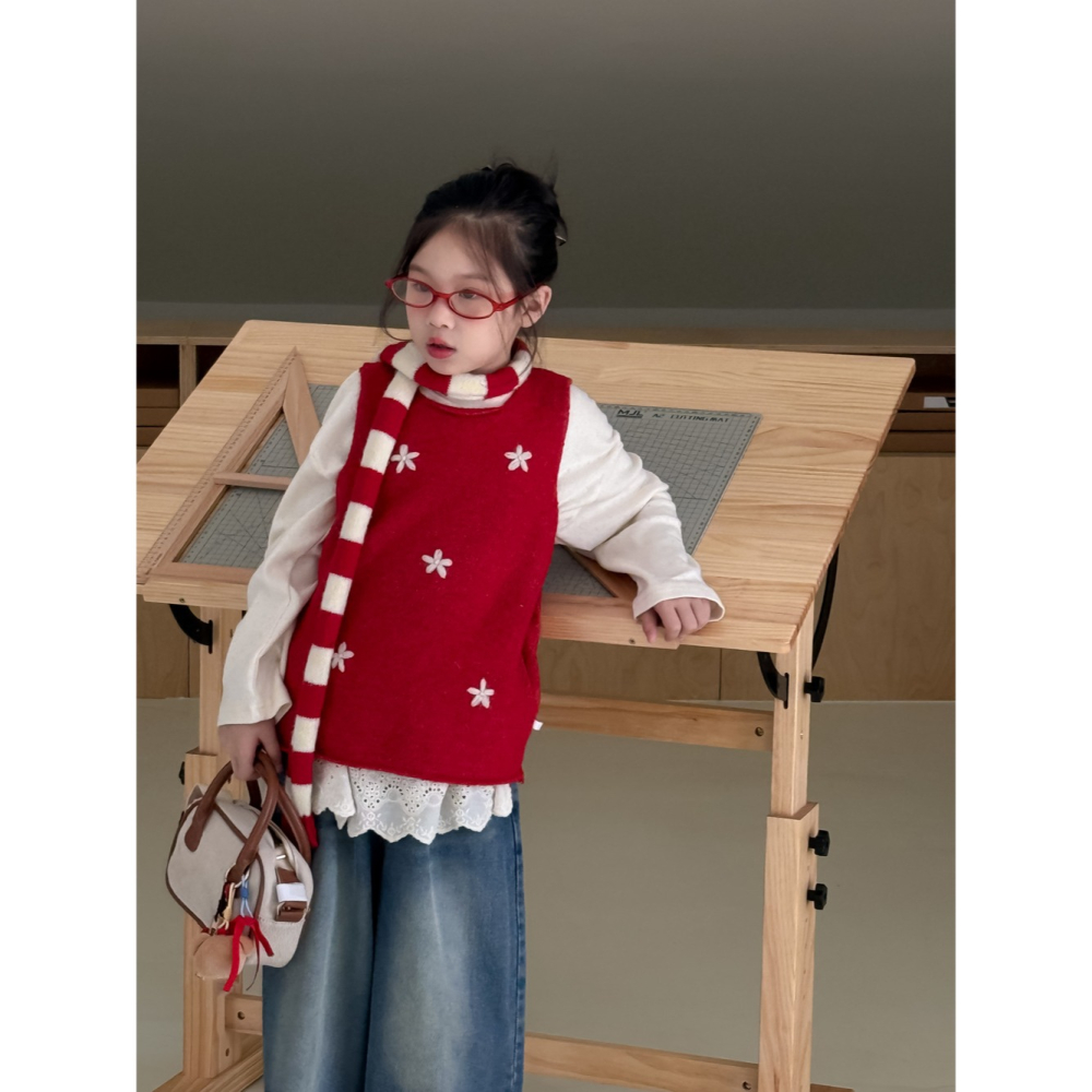 花朵毛線背心S508330-細節圖9