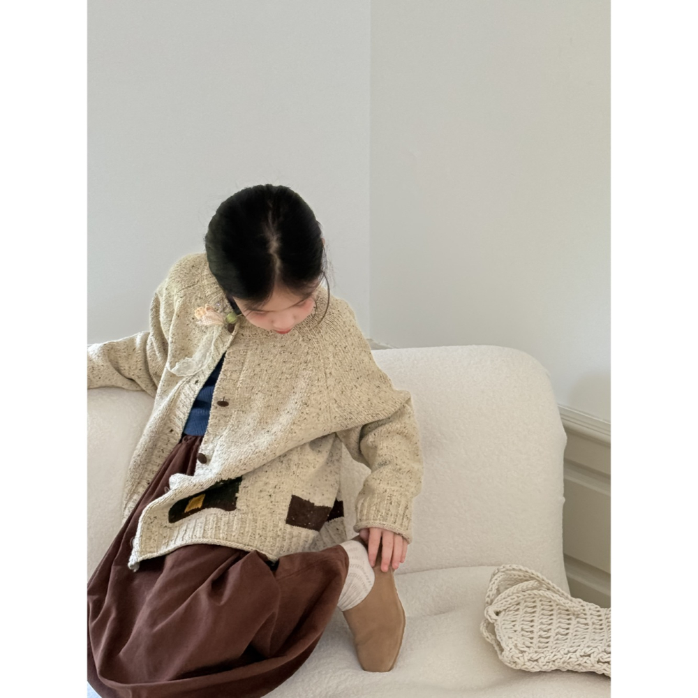 口袋拼色芝麻點毛衣S508417-細節圖9