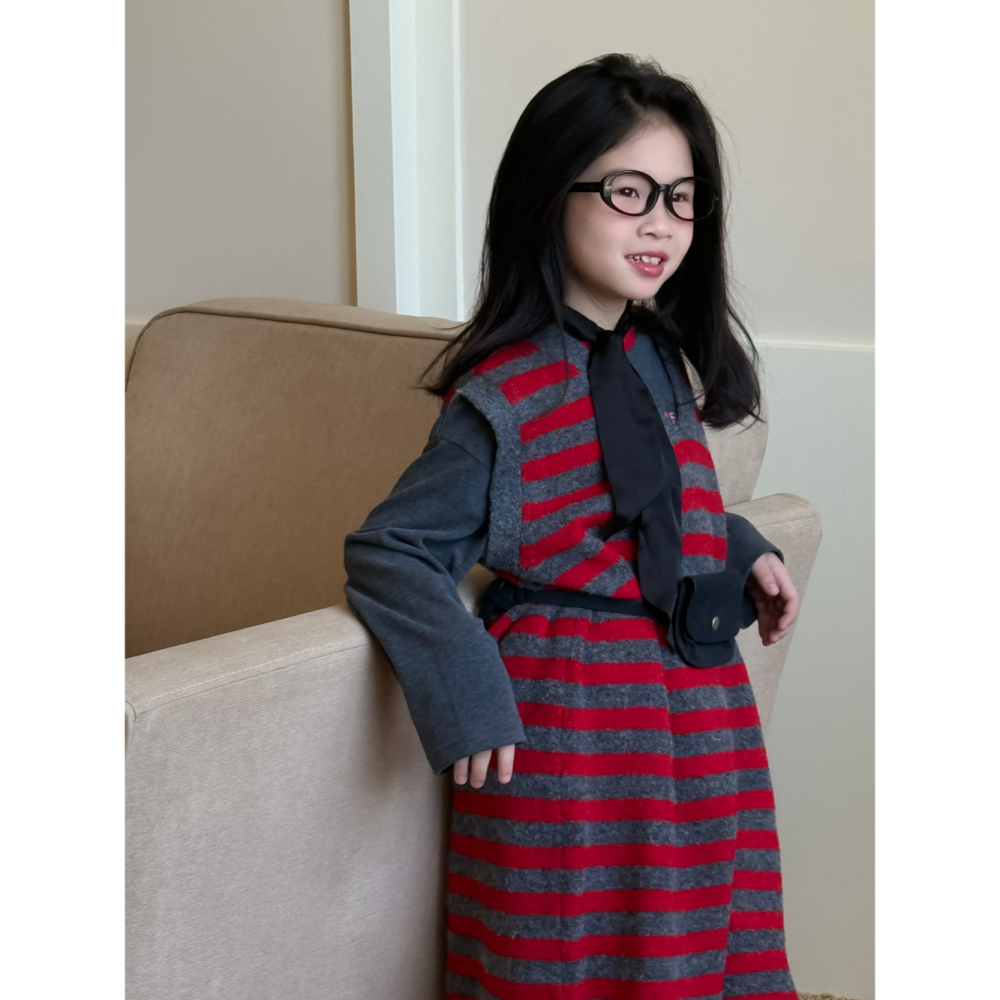 條紋無袖毛線裙S508418-細節圖8