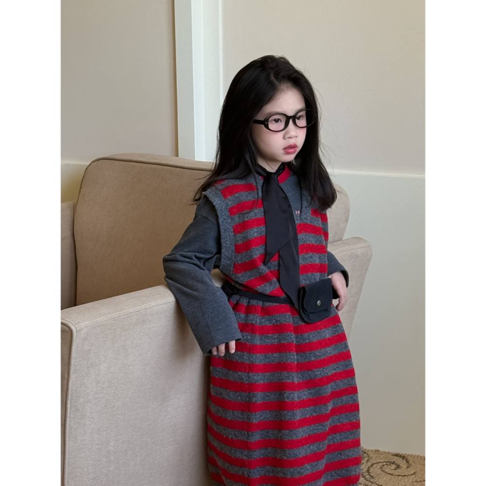 條紋無袖毛線裙S508418-細節圖9