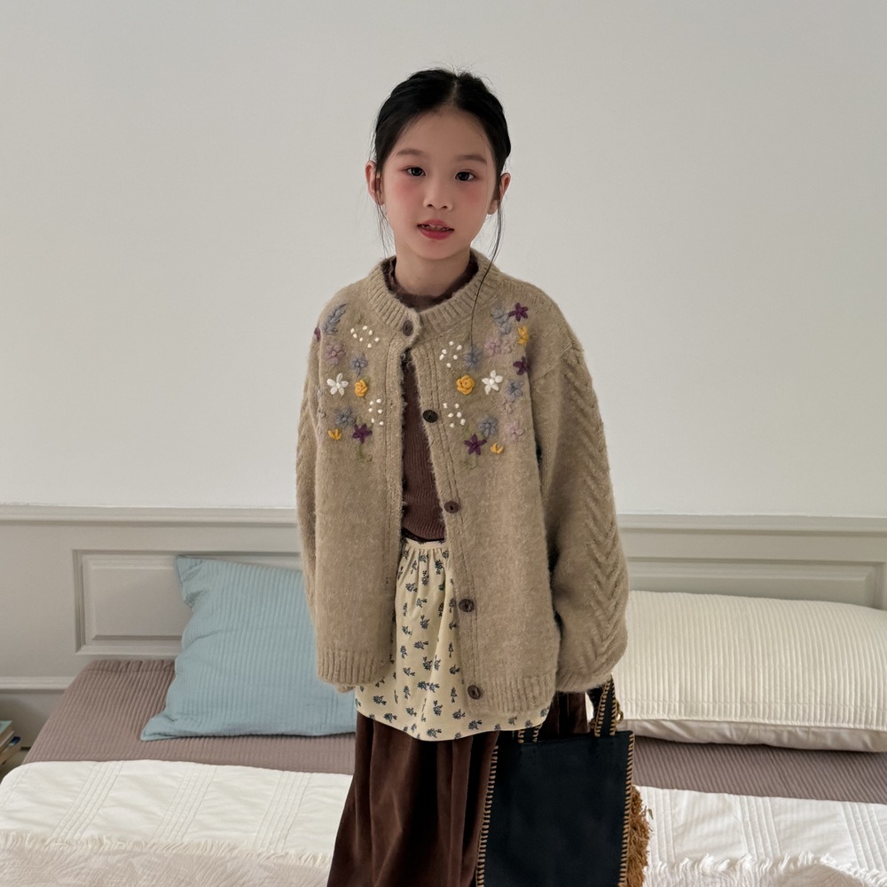 小花毛衣開衫S508422-細節圖2