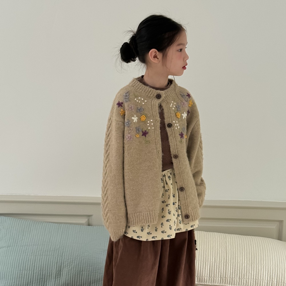 小花毛衣開衫S508422-細節圖3