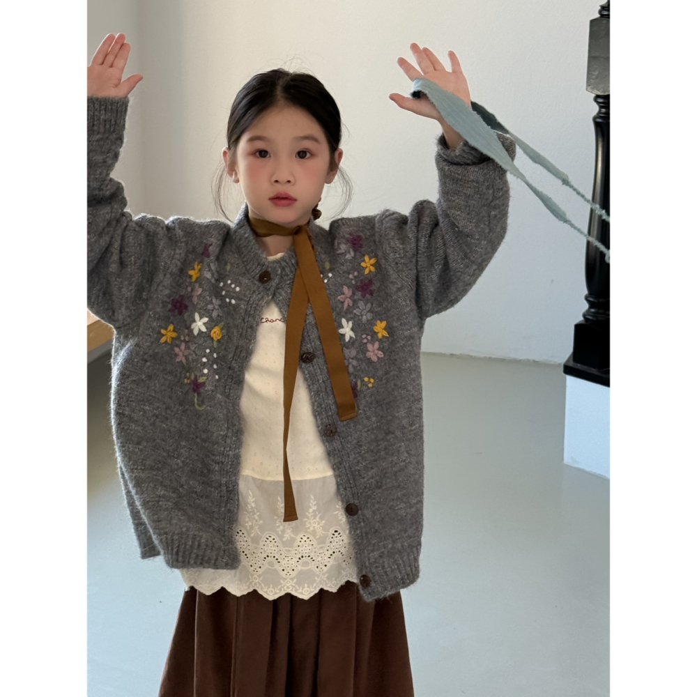 小花毛衣開衫S508422-細節圖4