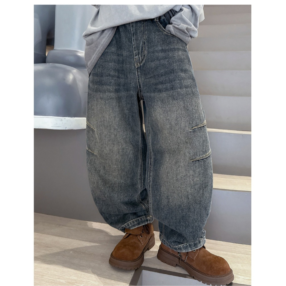 寬鬆休閒牛仔褲S508427-細節圖5