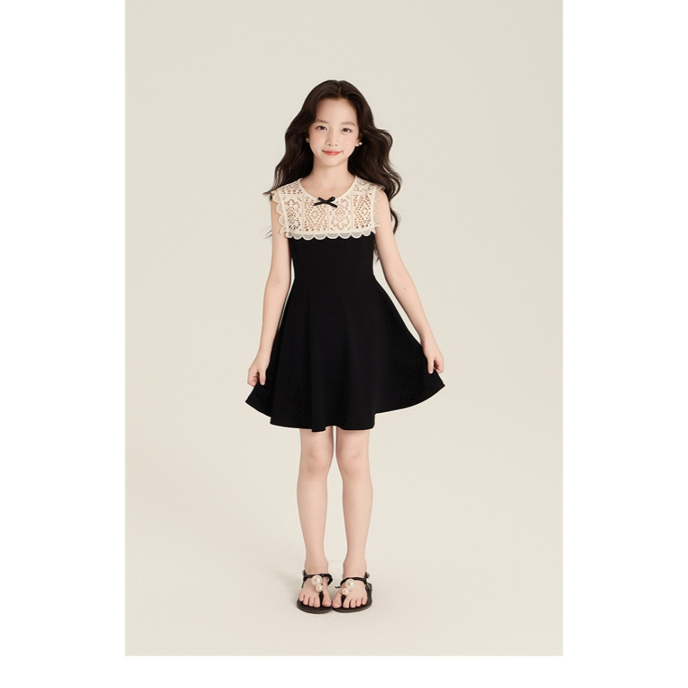 親子-蕾絲拼接無袖連衣裙S509201-細節圖5