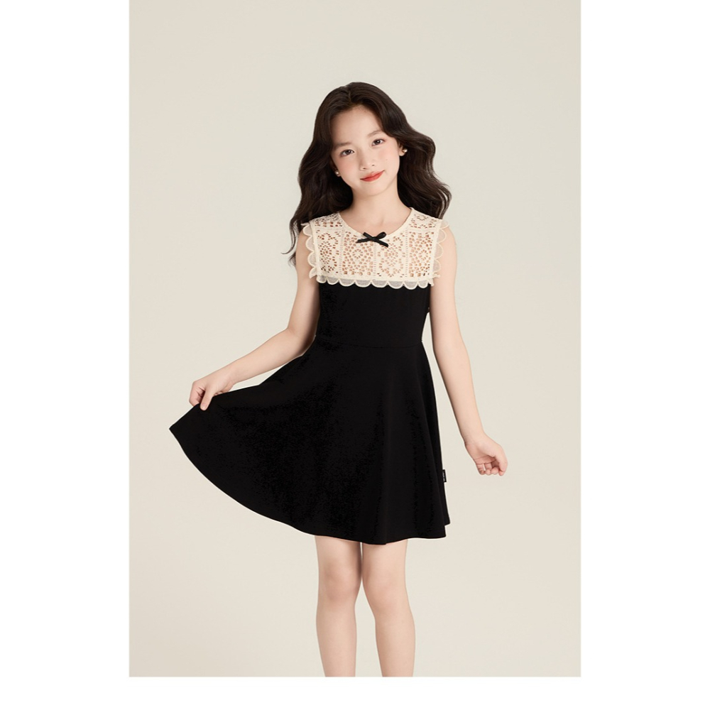 親子-蕾絲拼接無袖連衣裙S509201-細節圖9