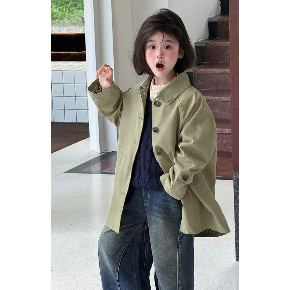 親子-英倫氣質風衣S509208-細節圖5