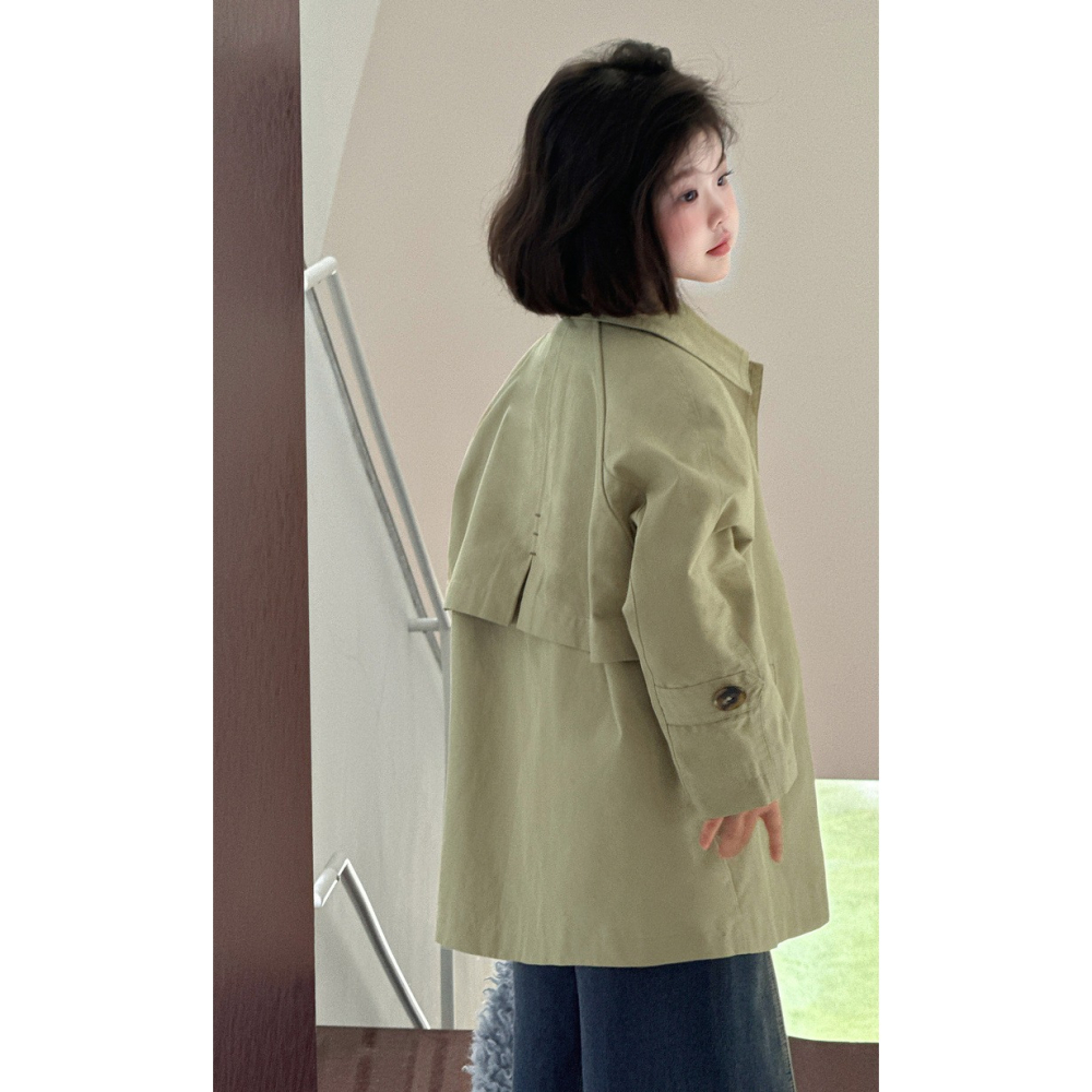 親子-英倫氣質風衣S509208-細節圖7