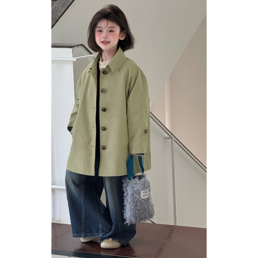 親子-英倫氣質風衣S509208-細節圖9