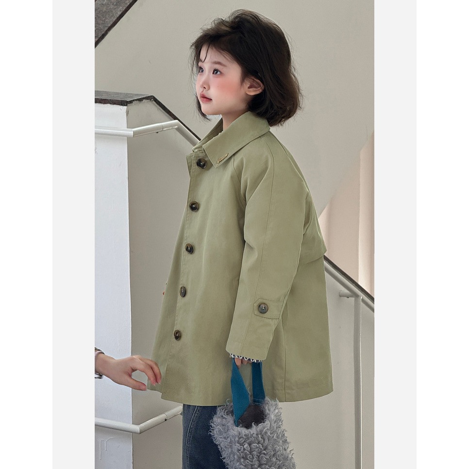 親子-英倫氣質風衣S509208-細節圖10