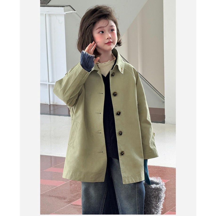 親子-英倫氣質風衣S509208-細節圖11