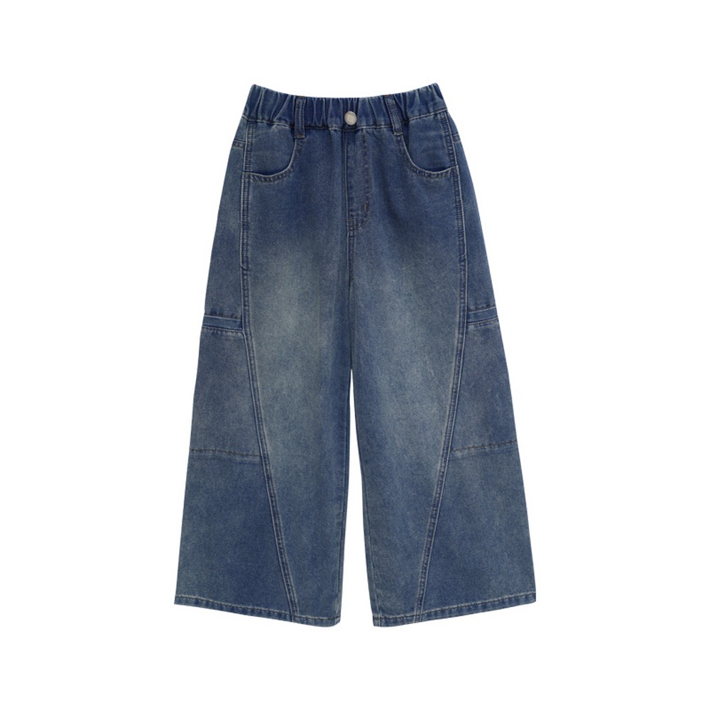 立體拼接闊腿褲S509214-細節圖2