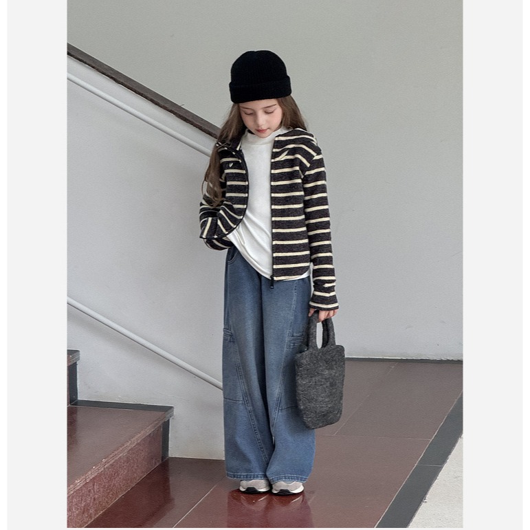 立體拼接闊腿褲S509214-細節圖9