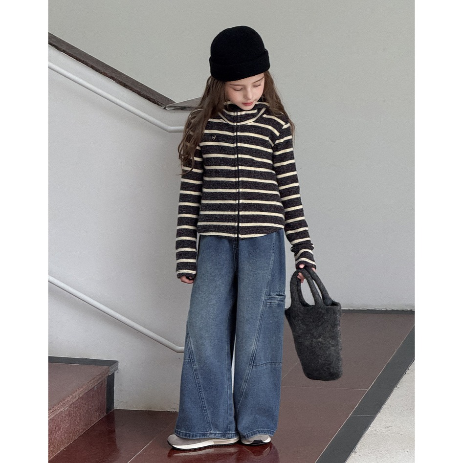 立體拼接闊腿褲S509214-細節圖10