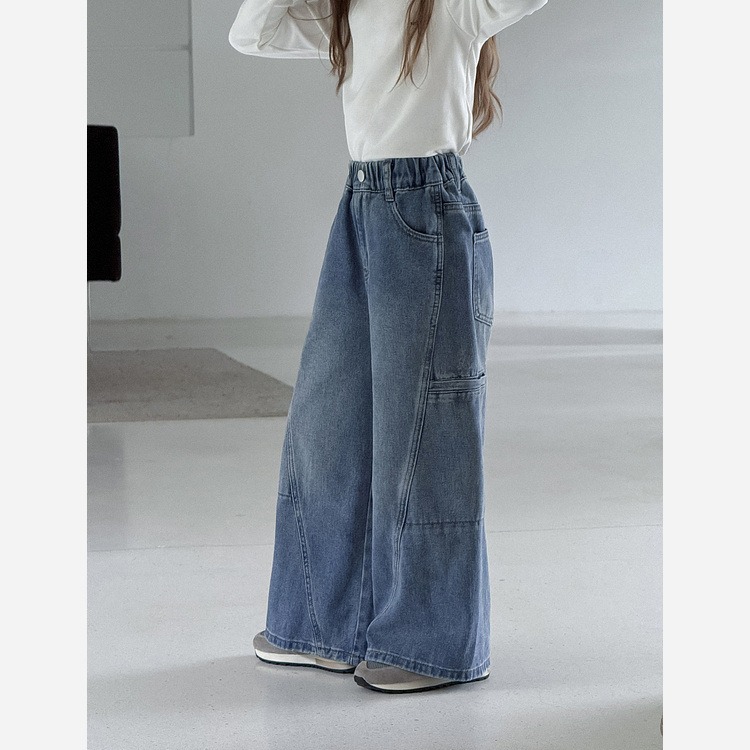 立體拼接闊腿褲S509214-細節圖11