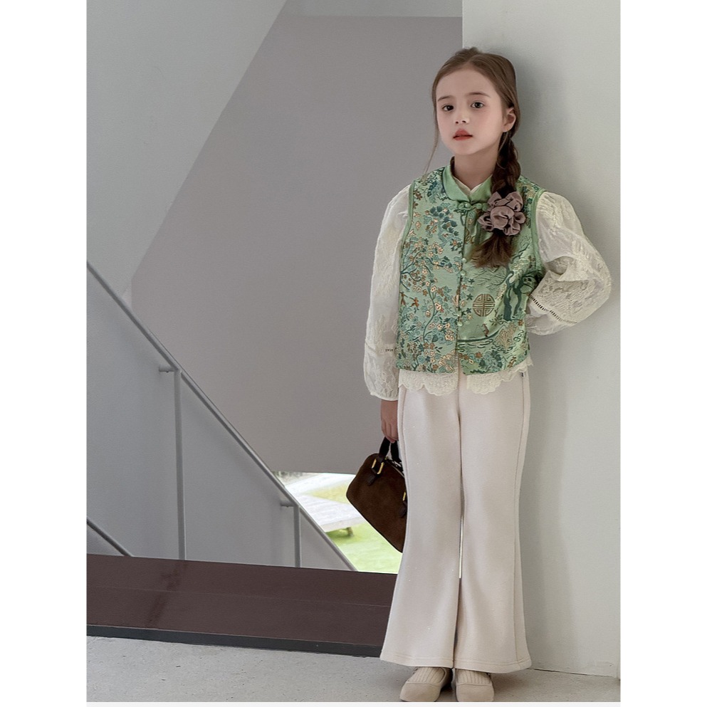 親子-織錦提花刺繡背心S509224-細節圖4