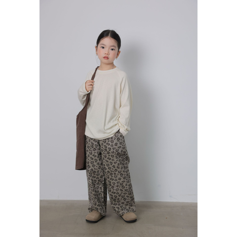 親子-豹紋梭織直筒褲S509306-細節圖5