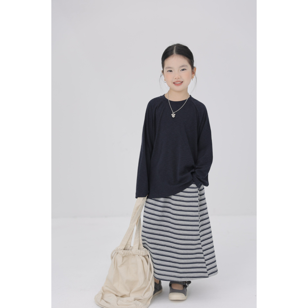 親子-日系條紋半身長裙S509308-細節圖8