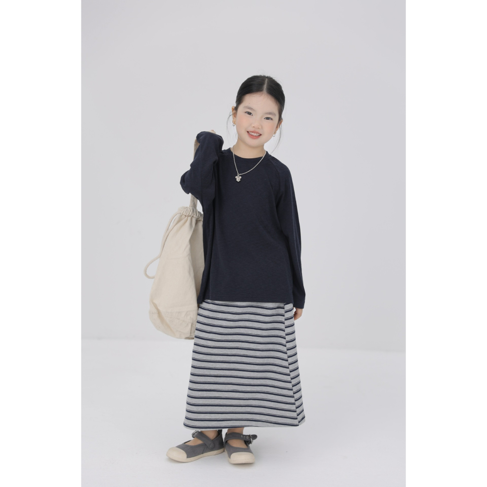 親子-日系條紋半身長裙S509308-細節圖9