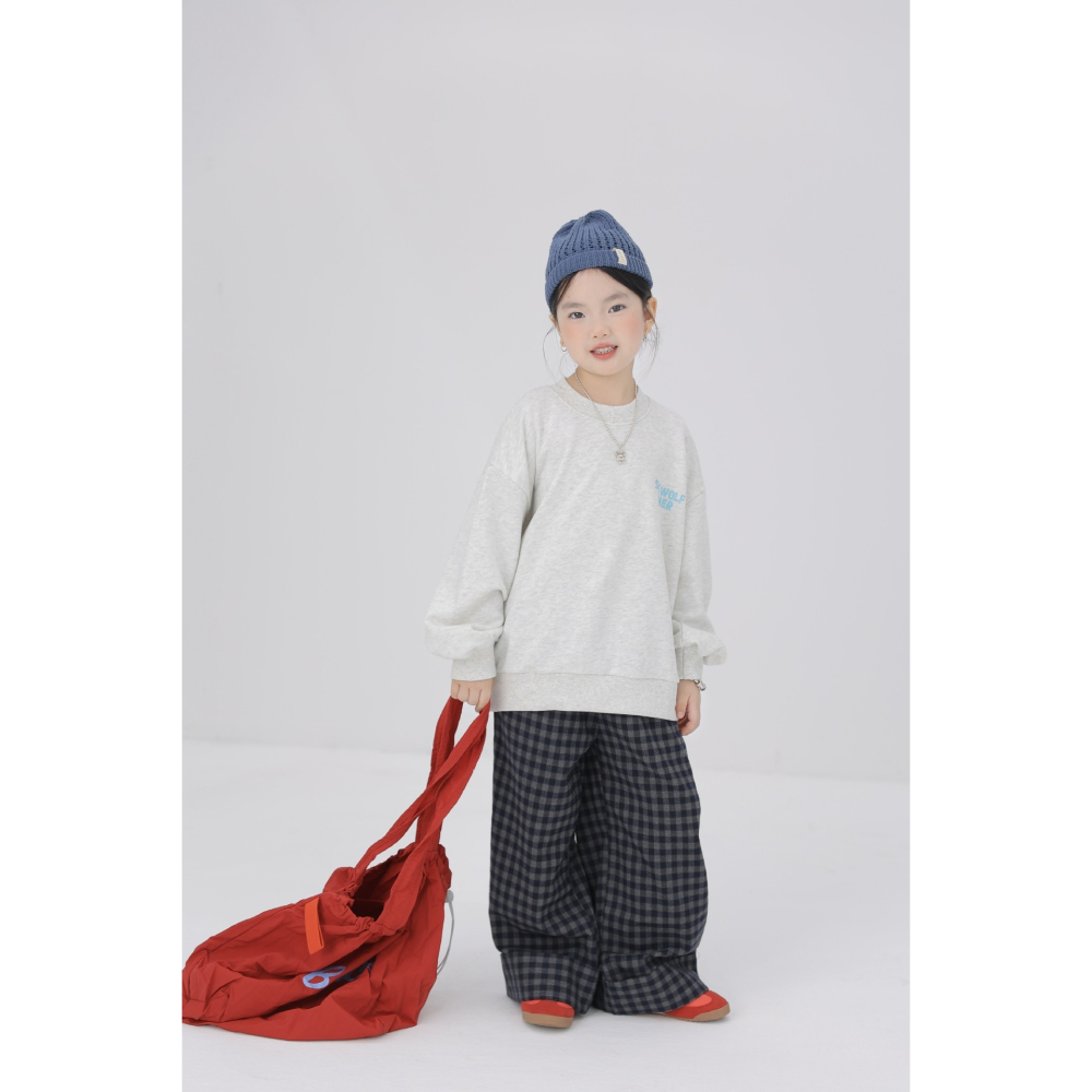 親子-日系格子翻邊褲S509315-細節圖5