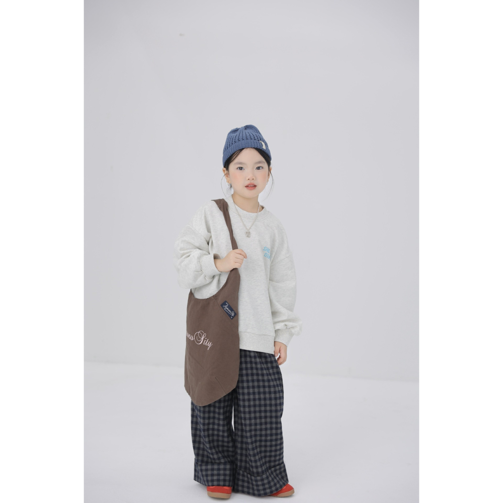 親子-日系格子翻邊褲S509315-細節圖8