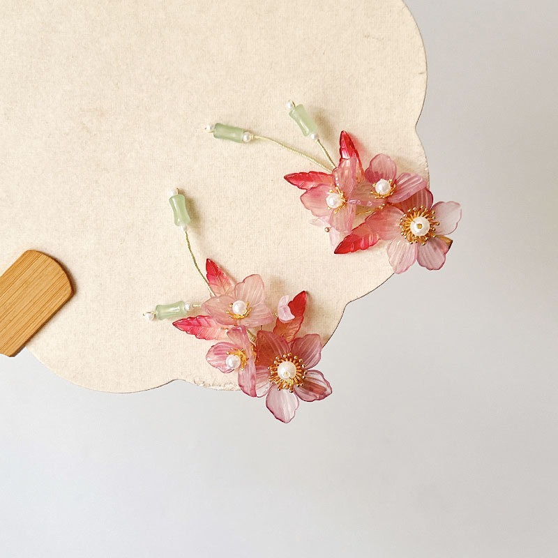 加價購-琉璃粉色花朵髮夾S509322-細節圖4