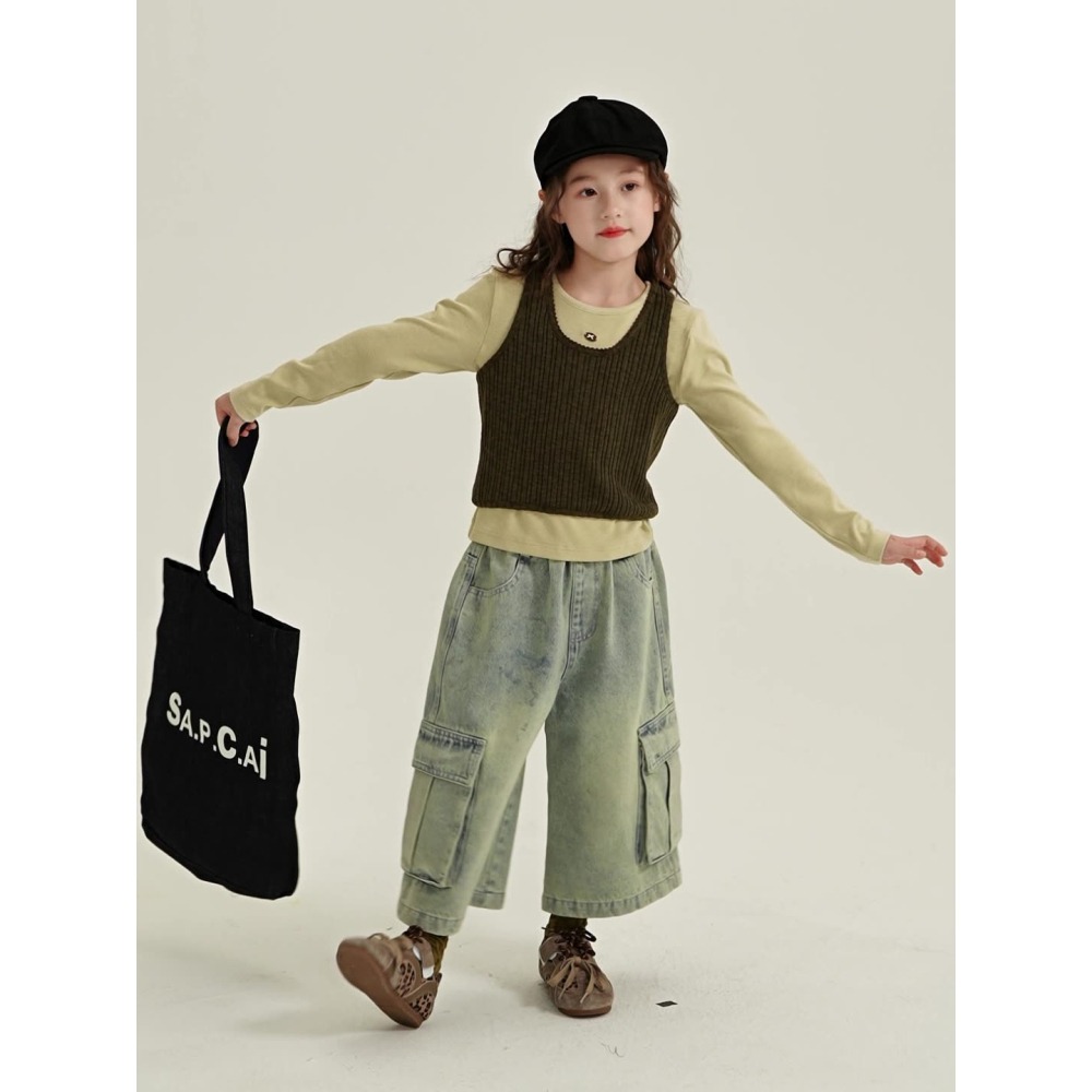 大口袋工人牛仔褲S509403-細節圖7