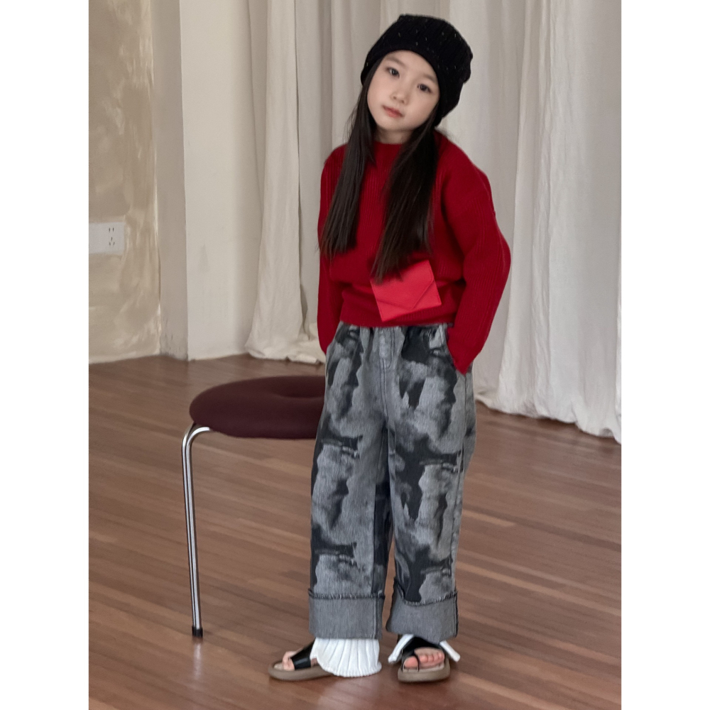 直筒迷彩牛仔褲S509410-細節圖3