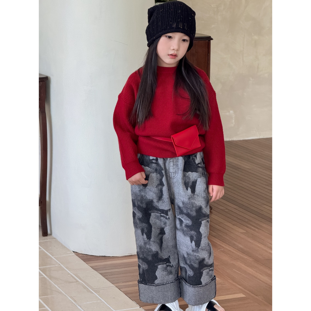 直筒迷彩牛仔褲S509410-細節圖4