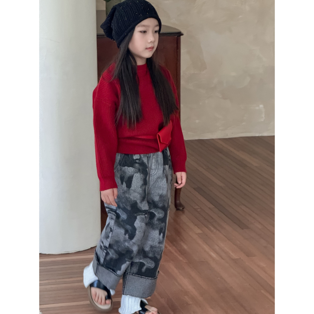 直筒迷彩牛仔褲S509410-細節圖5