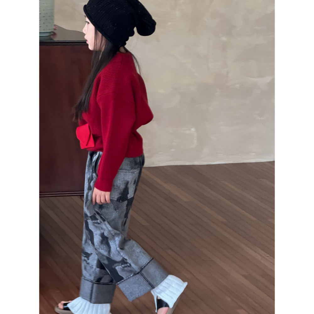 直筒迷彩牛仔褲S509410-細節圖6