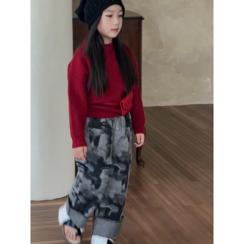 直筒迷彩牛仔褲S509410-細節圖7