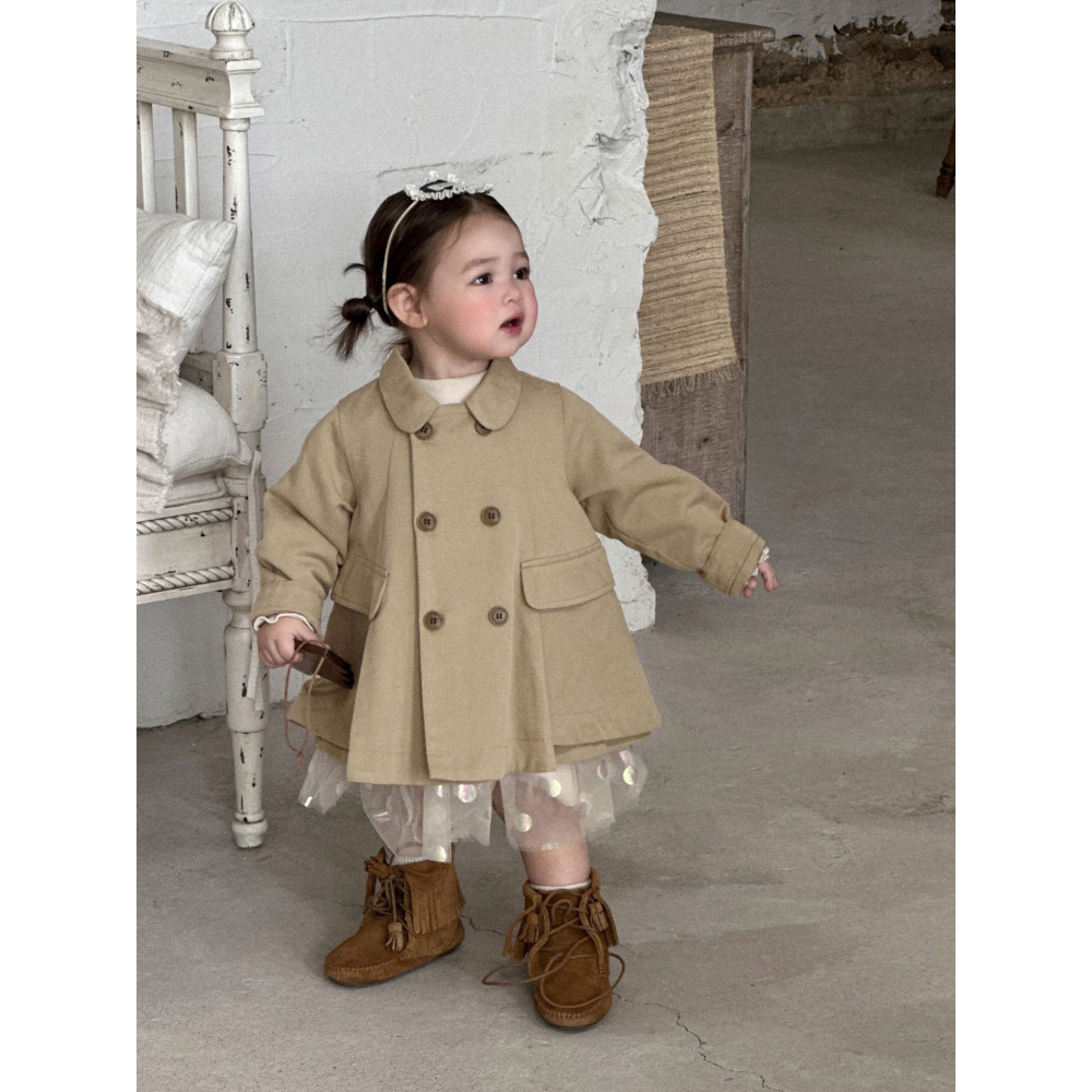 雙排扣風衣S509414-細節圖4