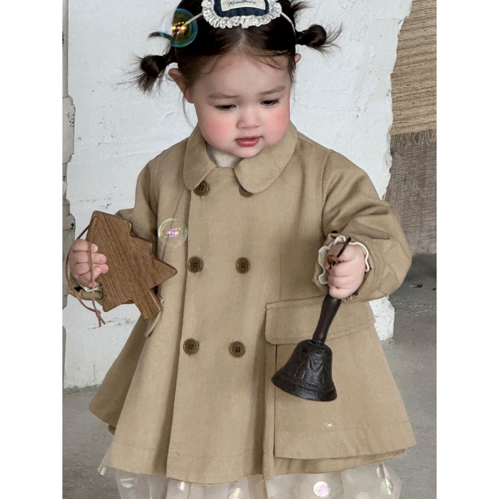 雙排扣風衣S509414-細節圖5