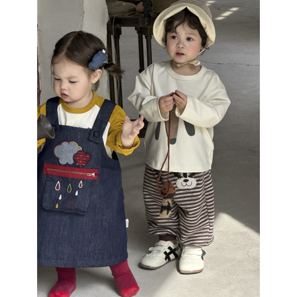 小雨點牛仔背帶裙S509415-細節圖6