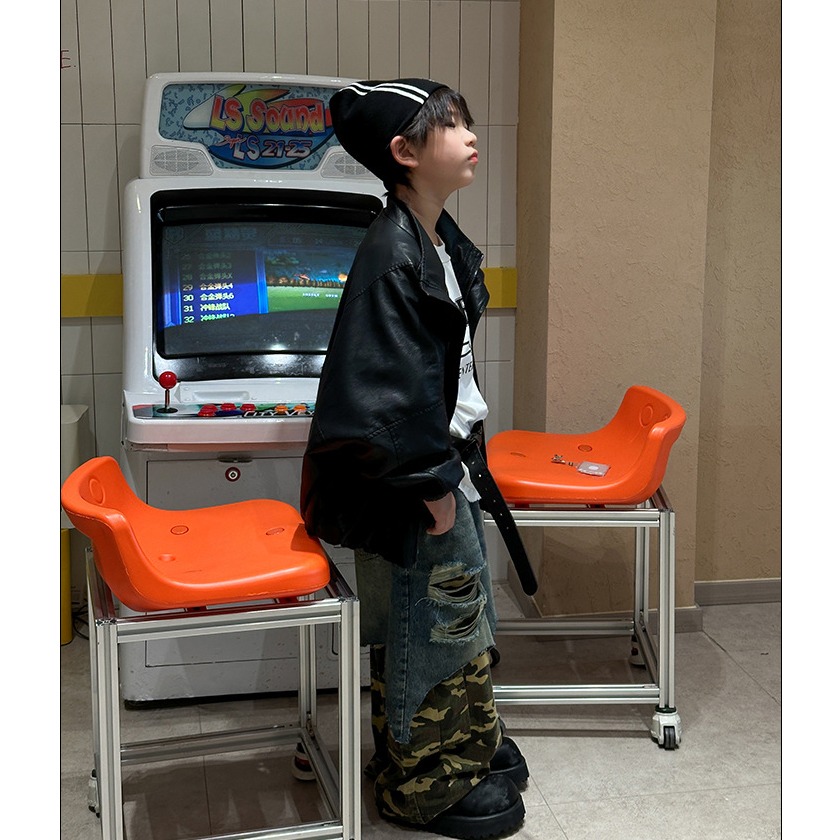 牛仔拼接假兩件長褲S509417-細節圖9