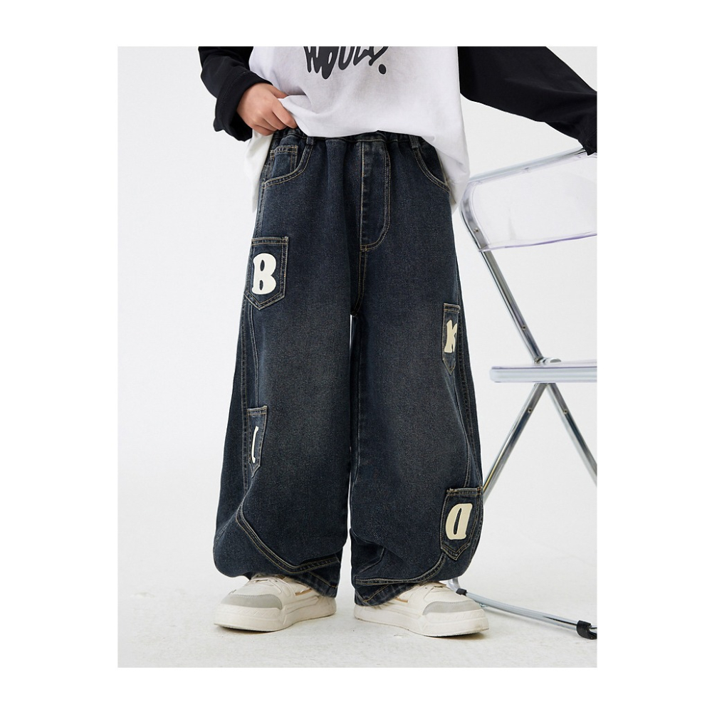 闊腿彎刀牛仔褲S509420-細節圖3