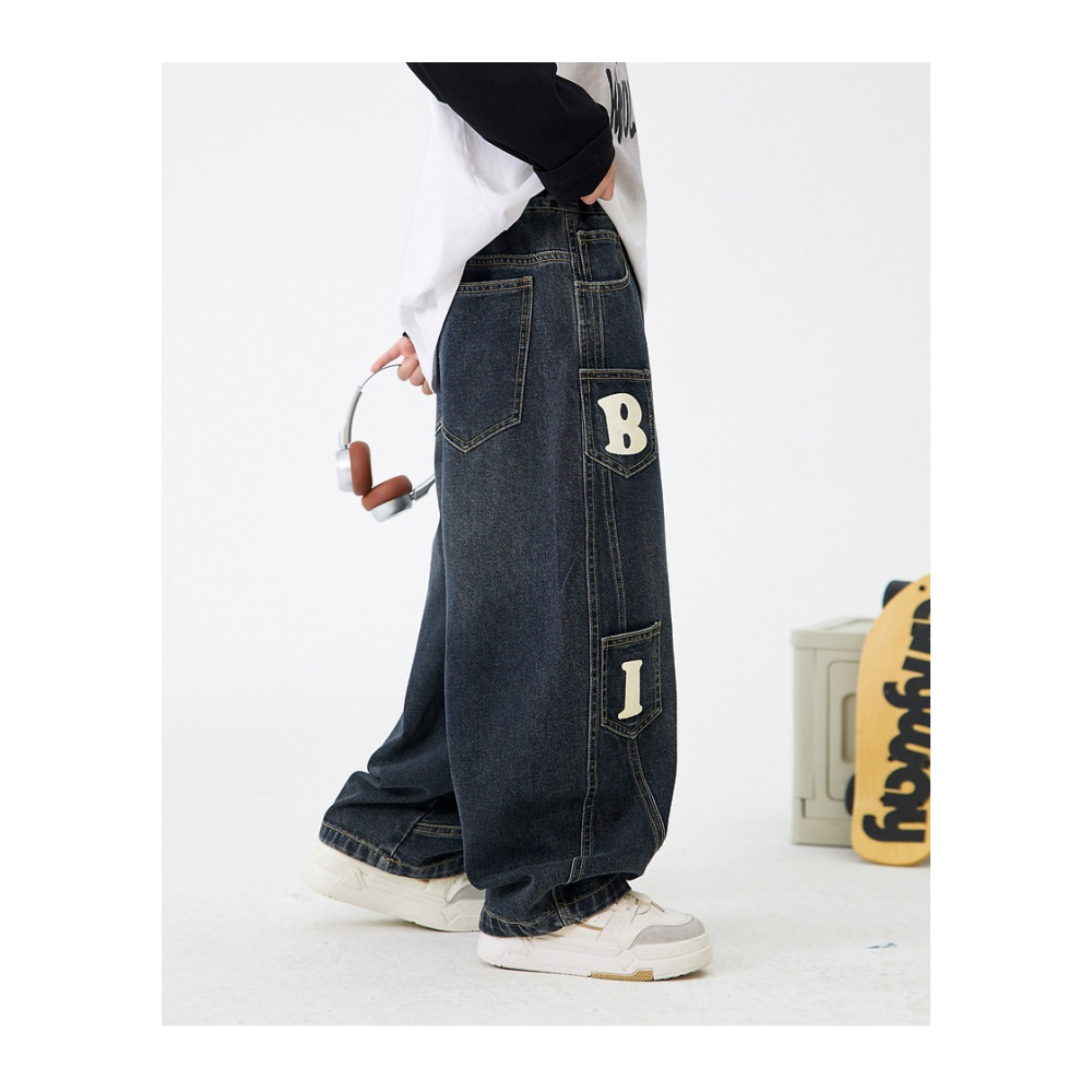 闊腿彎刀牛仔褲S509420-細節圖4