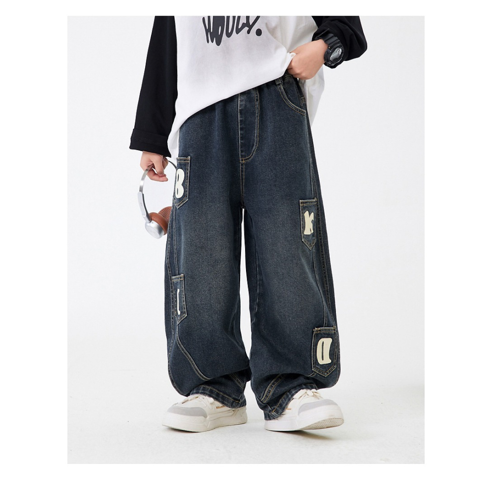 闊腿彎刀牛仔褲S509420-細節圖6