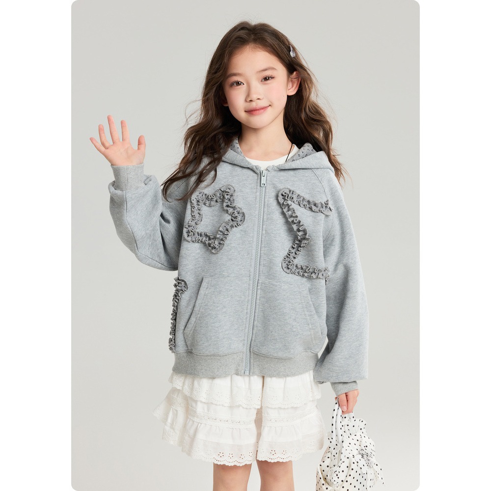 親子-連帽五角星花邊外套S602103-細節圖5