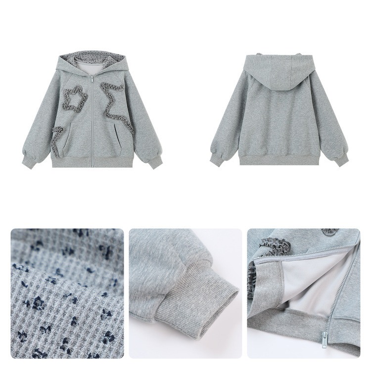 親子-連帽五角星花邊外套S602103-細節圖7