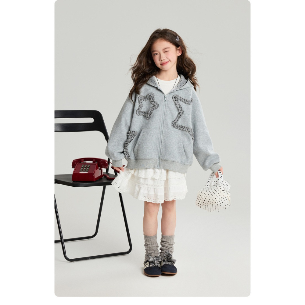 親子-連帽五角星花邊外套S602103-細節圖11