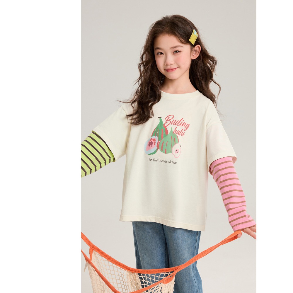 親子-撞色假兩件上衣S602106-細節圖2